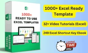 1000 + Excel Ready Template & 32 + Video Tutorials